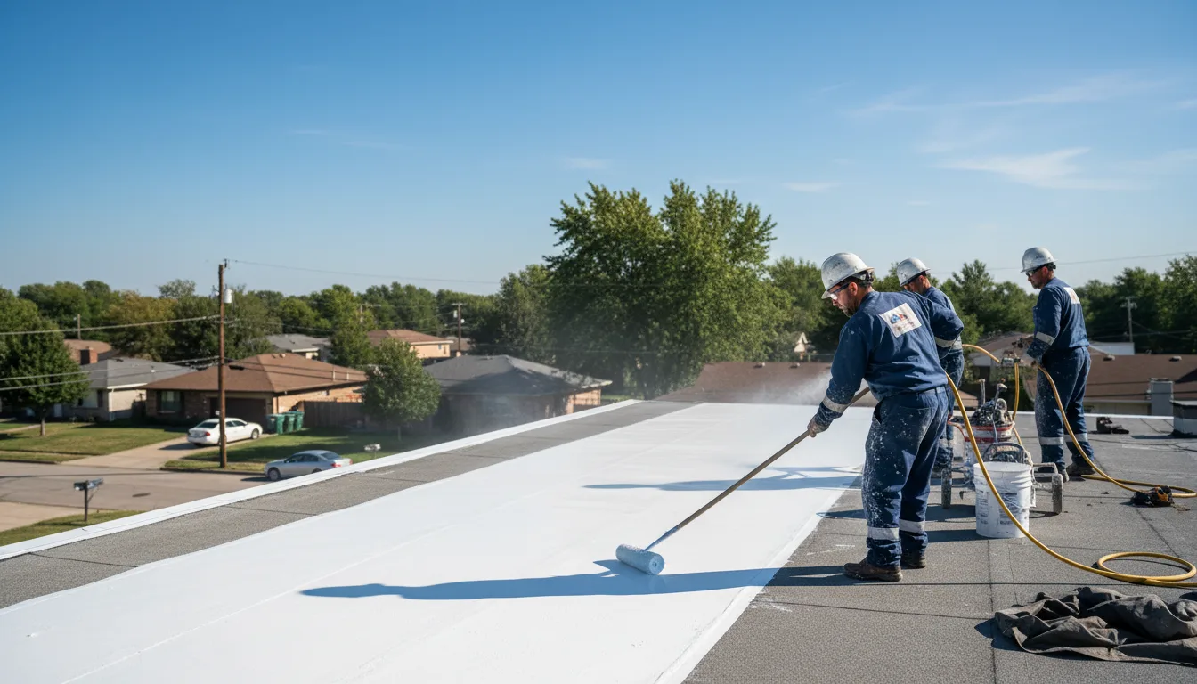 Commercial roof coating in Johnston, IA near me